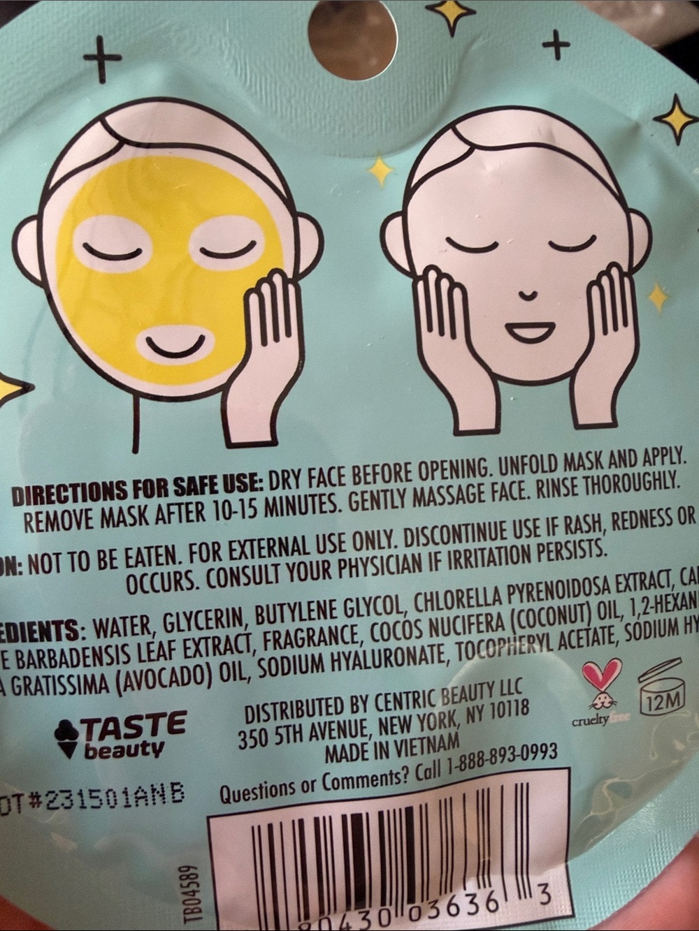 Say Yes Citrus Scented Face Mask - Single Use .67 Oz. - Picture 5 of 5